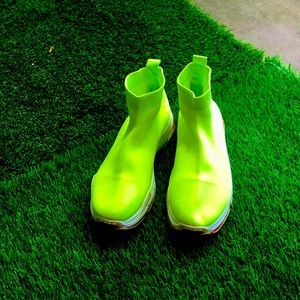 Fashion nova Neon Green Sneakers ✅